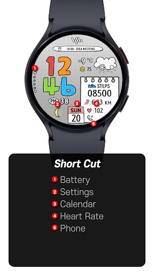 SamWatch Doodle Weather 3 Screenshot 2