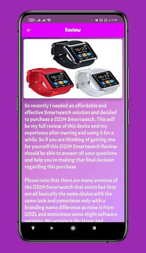 smart watch dz09 guide Screenshot 0