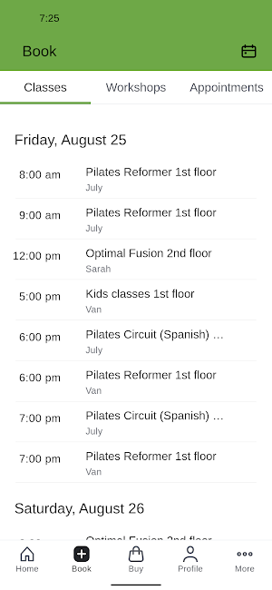 OptimalFit Pilates Screenshot 1