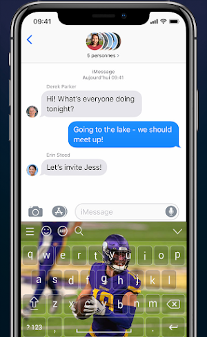 Adam Thielen Keyboard Vikings Theme  NFL For Fans Screenshot 2