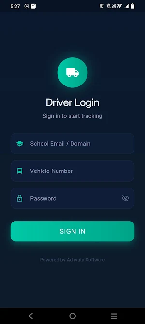 Sunshine Academy Driver App Screenshot 0