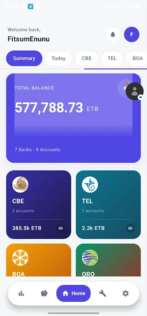 Habte Financial Tracker Screenshot 0