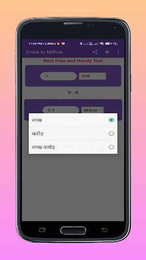 Crore to Million Converter Screenshot 2