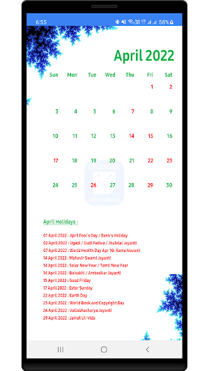 Calendar 2022 & Holidays Screenshot 3