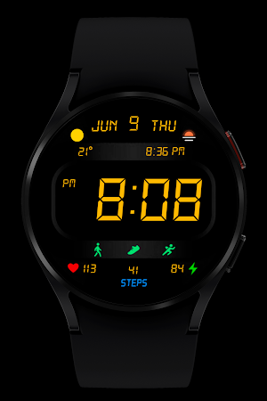 LCD Watch Face Wear OS Screenshot 3