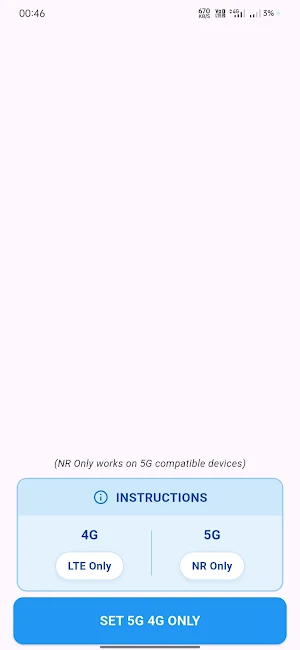 5G 4G Only Network Mode Screenshot 0