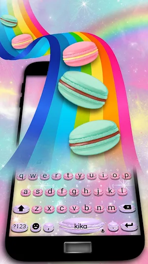 Sweet Macarons Keyboard Theme Screenshot 0