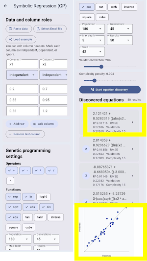 Equation Fitting Studio Screenshot 2