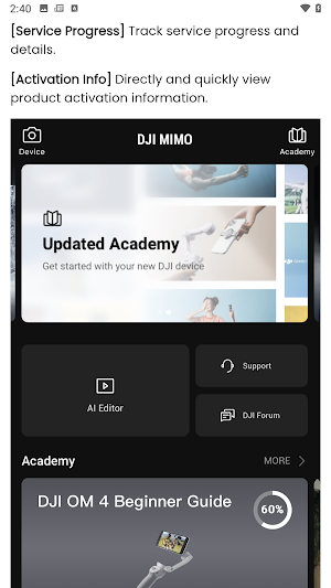 Dji Mimo Vlog Camera App Hint Screenshot 2