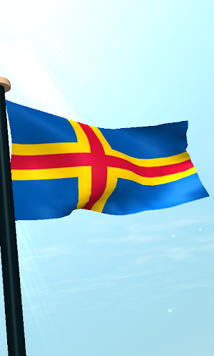 Åland Islands Flag 3D Screenshot 3