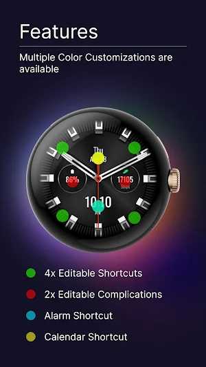 Dark Metal Watch Face Screenshot 2