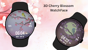 3D Cherry Blossom Watch Face Screenshot 1