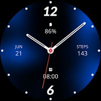 Blue Analog Watch Face