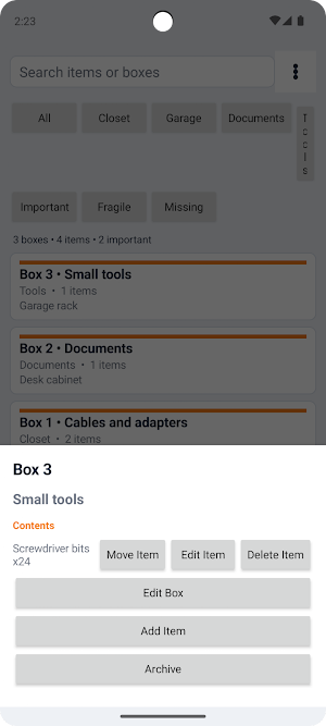 Box Storage Organizer Screenshot 1