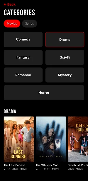 N-Mirror : Movies Screenshot 1
