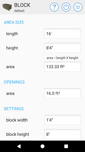 Block Calculator Screenshot 1