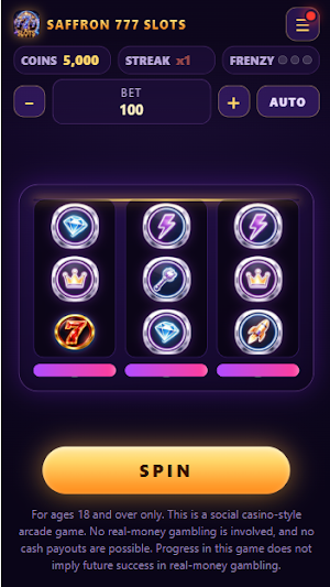 Saffron 777 Slots Screenshot 1