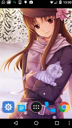 cute anime girl wallpaper Screenshot 1
