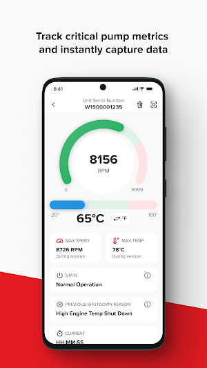 MyWATERAX Pump Dashboard Screenshot 1