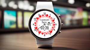 Cute Valentine's Day WatchFace Screenshot 0