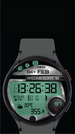 Digital Slant Sport Watch Face Screenshot 1