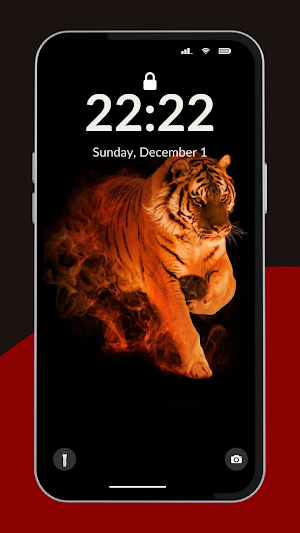 Fire Tiger Wallpaper 4K Screenshot 2