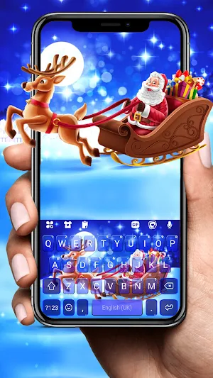 Santa Christmas Keyboard Background Screenshot 0