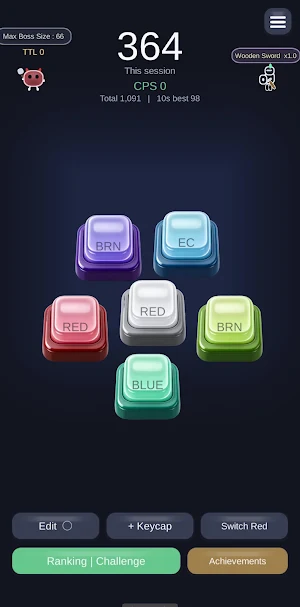 Keycap Clicker: Boss Battle Screenshot 0