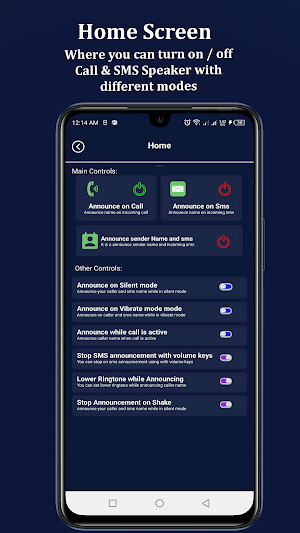 Caller Name and SMS Announcer Screenshot 1