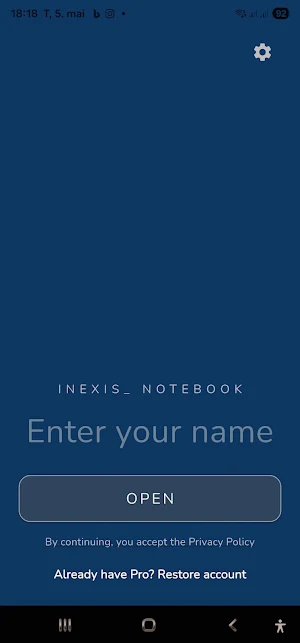 Inexis Notebook Screenshot 0