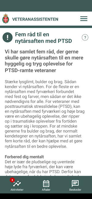Veteranassistenten Screenshot 3