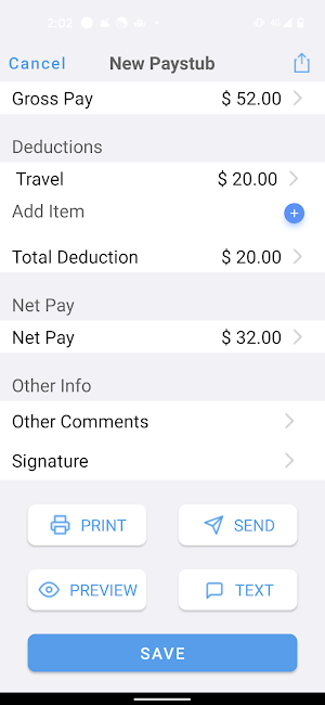 Paystub Maker Screenshot 2