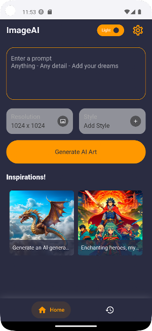 ImageAI – Art Generator Screenshot 1