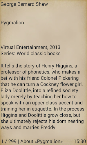 Pygmalion by Bernard Shaw Screenshot 1