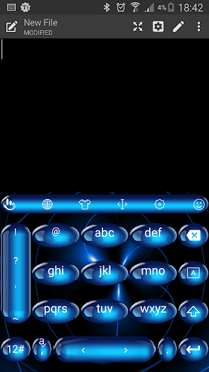 Keyboard Theme Spheres Blue Screenshot 3