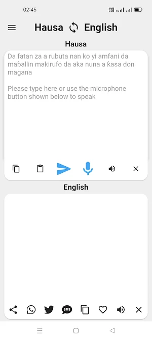 Hausa To English Translator Screenshot 0