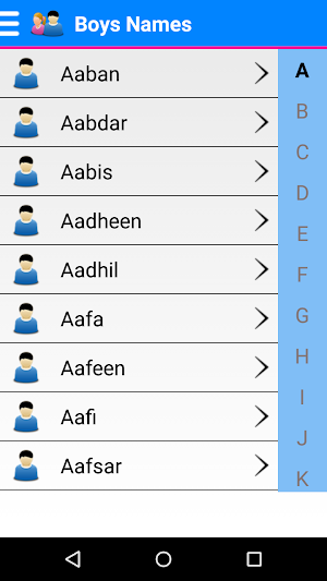 Pakistani Urdu Names + Meaning Screenshot 2