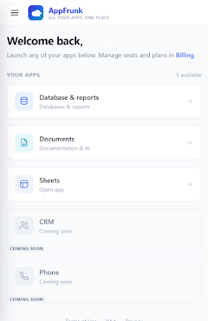 AppFrunk Screenshot 0