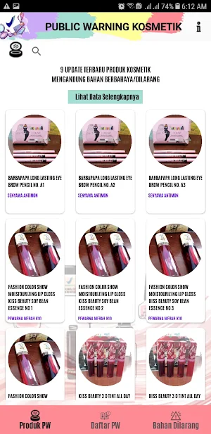 Public Warning Kosmetik BPOM Screenshot 1