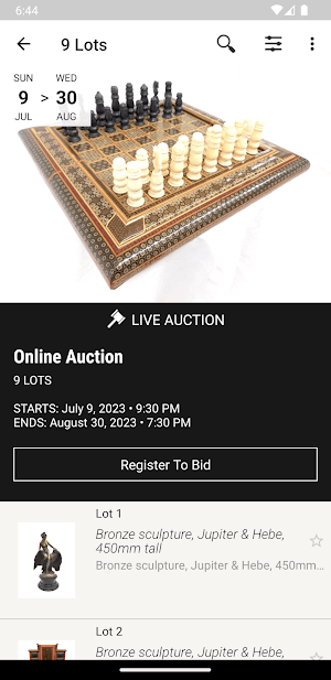 André Nel Auctioneers Screenshot 1