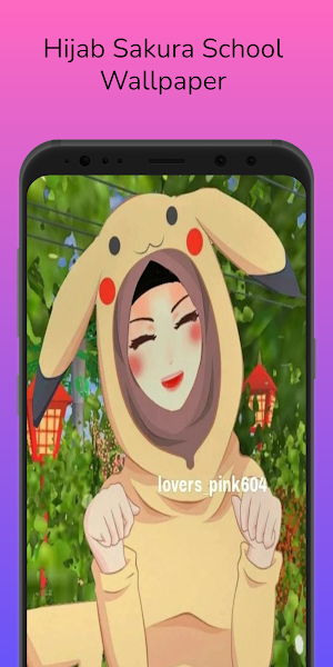 Hijab Sakura School Wallpaper Screenshot 0