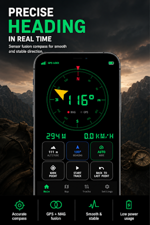 BackTrack GPS & Compass Screenshot 0