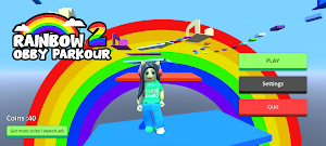 Rainbow Obby Parkour 2 Screenshot 0