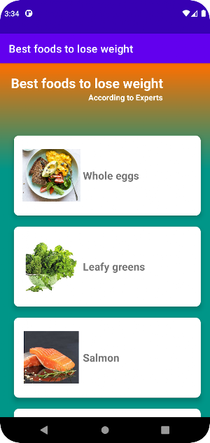 Best foods to lose weight Screenshot 0
