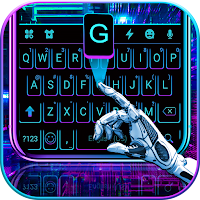 Black Neon 3D Keyboard Theme