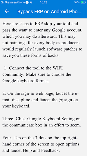 FRP Bypass Android Guide Screenshot 1