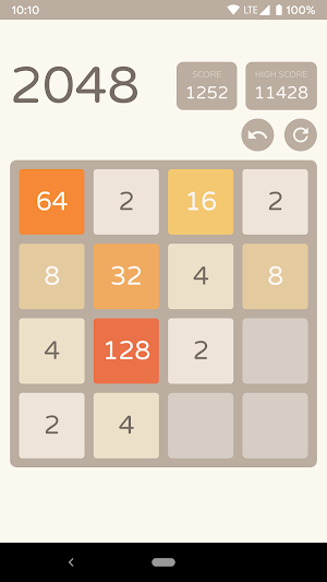 2048 Game Screenshot 1