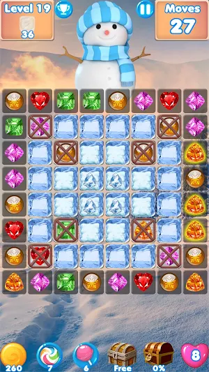 Snowman Swap - match 3 games New Christmas Games screenshot 4
