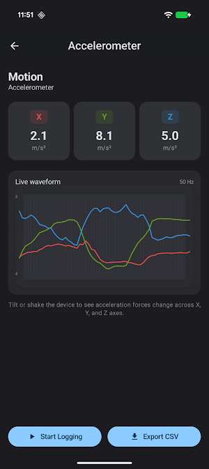 Sensor Monitor & Compass Screenshot 2