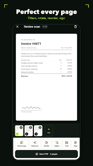 Dokument: Private PDF Scanner Screenshot 2